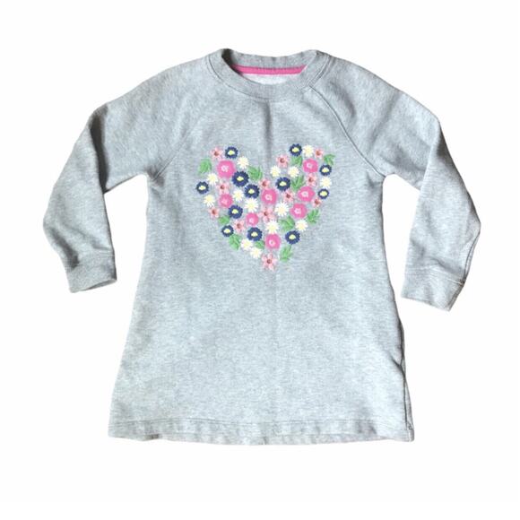 Boden Cosy Heart Sweatshirt Dress - Picture 1 of 9